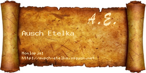 Ausch Etelka névjegykártya